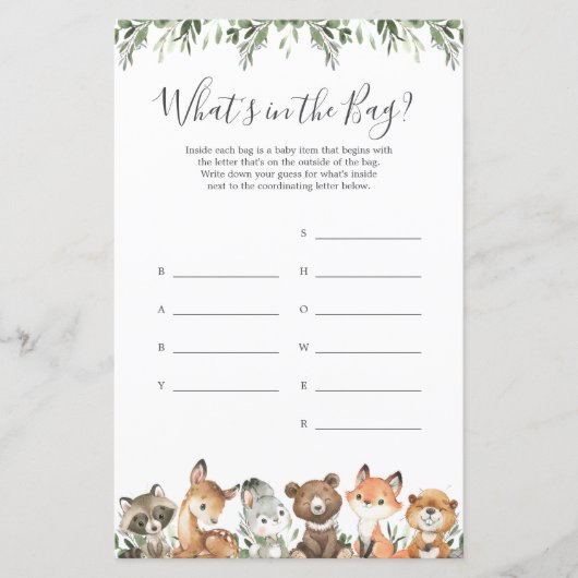 Papier Animaux des bois Guess Baby Guess Qu'y a-t-il dans (Devant)