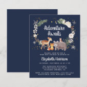 Papier Animaux des bois Invitation au Baby shower d'hiver (Devant / Derrière)