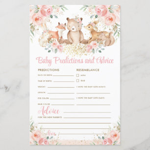 Papier Animaux des bois Prédictions et conseils floraux p