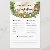 Papier Animaux des bois Prédictions et conseils pour bébé (Devant)