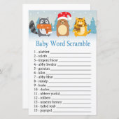 Papier Animaux d'hiver Bébé jeu de mots brouillards (Devant / Derrière)