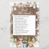 Papier Animaux d'hiver Flammes de neige en bois Trouvez l (Devant)