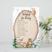 Papier Animaux d'hiver Voeux de révélation de genre pour  (Debout devant)