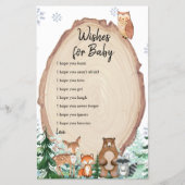 Papier Animaux d'hiver Voeux de révélation de genre pour  (Devant)