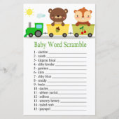 Papier Animaux entraîner Baby word scramble jeu (Devant)