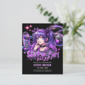 Papier Anime Skater Girl Anniversaire Fête Skateboard (Debout devant)