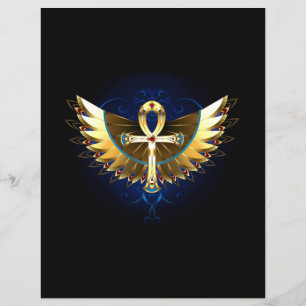 Papier Ankh or avec ailes