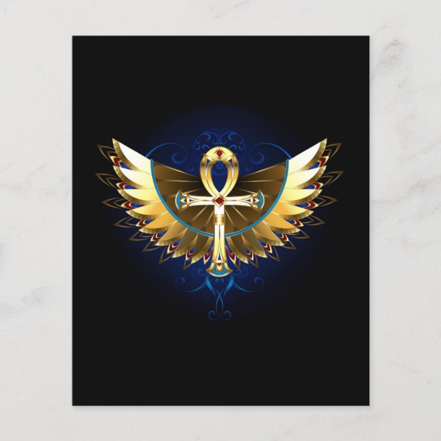 Papier Ankh or avec ailes (Devant)