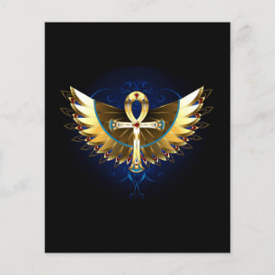 Papier Ankh or avec ailes