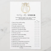 Papier anneau et arc douche de nuptiale Sur ou sous le je (Devant)