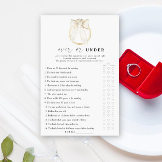 Papier anneau et arc douche de nuptiale Sur ou sous le je