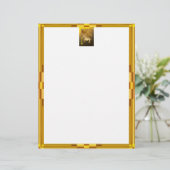 Papier Année chinoise du bélier, bélier chinois encadré d (Debout devant)