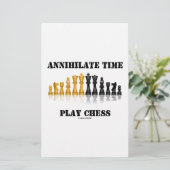 Papier Annihilate Time Play Chess (jeu d'échecs réfléchi) (Debout devant)