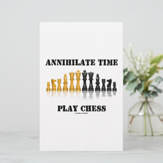 Papier Annihilate Time Play Chess (jeu d'échecs réfléchi) (Debout devant)