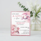 Papier Anniversaire Axolotl Rose Pailleté (Debout devant)