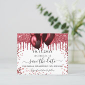 Papier Anniversaire blanc ballons rouges budget enregistr (Debout devant)