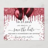 Papier Anniversaire blanc ballons rouges budget enregistr (Devant)