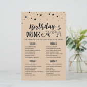 Papier Anniversaire BOIRE SI éditable Anniversaire jeu de (Debout devant)