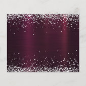 Papier Anniversaire bordeaux argent floral enregistrer la (Dos)