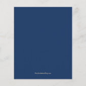 Papier Anniversaire commercial Marine Blue Gold Invitatio (Dos)