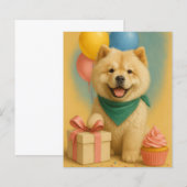 Papier Anniversaire de Chow Chow (Devant / Derrière)