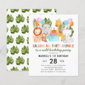 Papier Anniversaire de enfant de la partie de l'appel bud (Devant / Derrière)