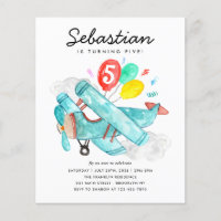 Anniversaire de enfant du plan d'aquarelle budgéta