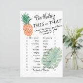 Papier Anniversaire de l'ananas ce ou ce jeu (Debout devant)