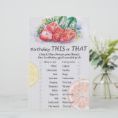 Papier Anniversaire des fraises ce ou ce jeu (Debout devant)