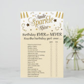 Papier Anniversaire d'or Jamais ou jamais Jeu (Debout devant)