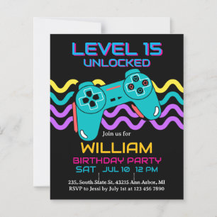Papier Anniversaire d'un adolescent joueur de jeux vidéo