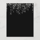 Papier Anniversaire fête noir argent étoile budget invita (Dos)