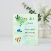 Papier Anniversaire Fiesta Mexique style vert invitation (Debout devant)
