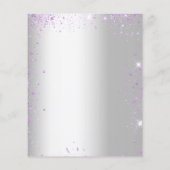 Papier Anniversaire lavande argent invitation budget (Dos)