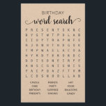 Papier Anniversaire Mot de recherche jeu Anniversaire fêt<br><div class="desc">Achetez ce jeu et profitez de la carte de recherche Word de haute qualité pour votre événement! Conception papier Kraft.</div>