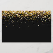 Papier Anniversaire parties scintillant d'or noir enregis (Dos)