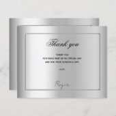 Papier Anniversaire photo argent merci budget (Devant / Derrière)