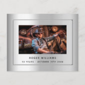 Papier Anniversaire photo argent merci budget (Dos)