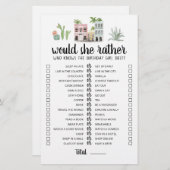 Papier Anniversaire Plutôt éditable jeu (Devant / Derrière)