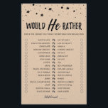 Papier Anniversaire Plutôt éditable jeu<br><div class="desc">Achetez ce jeu éditable et profitez de la haute qualité de la carte de Plaisir de Will He pour votre événement! C'est un modèle de jeu,  Vous pouvez changer les questions comme vous le souhaitez! Conception papier Kraft.</div>