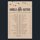 Papier Anniversaire Plutôt éditable jeu<br><div class="desc">Achetez ce jeu éditable et profitez de la haute qualité de la carte de Plaisir de Will He pour votre événement! C'est un modèle de jeu,  Vous pouvez changer les questions comme vous le souhaitez! Conception papier Kraft.</div>