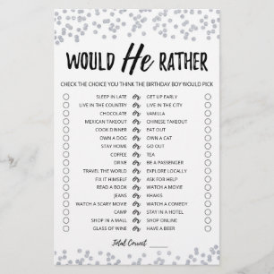 Papier Anniversaire Plutôt éditable jeu
