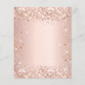 Papier Anniversaire rose or rousse rose invitation (Dos)