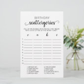 Papier Anniversaire Scattergories jeu modifiable (Debout devant)