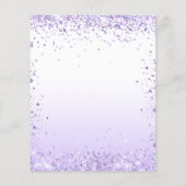 Papier Anniversaire violet lavande invitation budget (Dos)