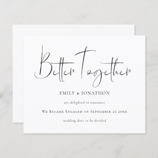 Papier Annonce de collaboration Budget Better Together (Devant / Derrière)