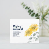 Papier Annonce de déménagement aux tournesols (Debout devant)