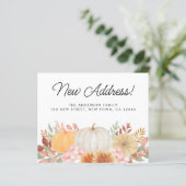 Papier Annonce de déménagement d'automne à budget Adresse (Debout devant)