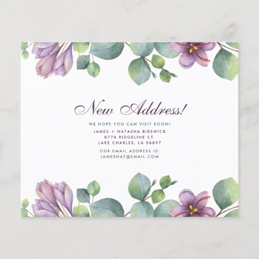 Papier Annonce de déplacement d'eucalyptus botanique (Dos)