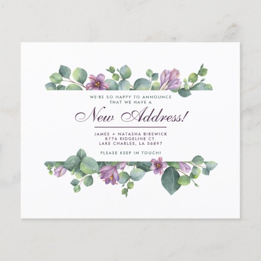 Papier Annonce de déplacement d'eucalyptus botanique (Devant)